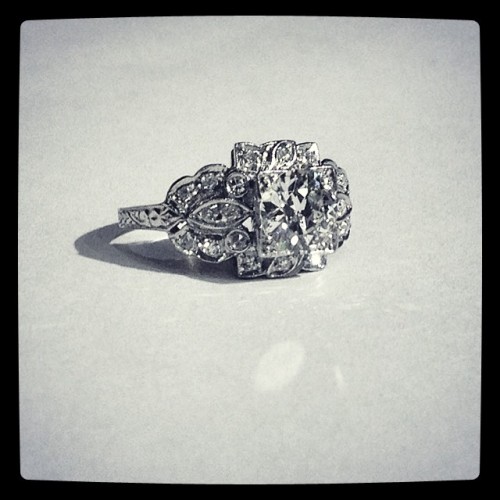 antiquejewelrynyc:  Antique vintage Art Deco diamond engagement ring #artdeco #antique #antiquejewelry #artdecojewelry #antiqueengagementring #artdecoengagementring #bride #bridetobe #diamond #diamondengagementring #engaged #engagement #estatejewelry