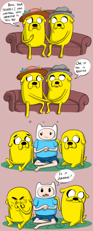 thetruewizardkitty:[IDA four panel Adventure Time comic. In the first panel, Margaret and Joshua the