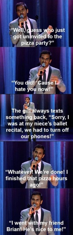 smilesandsunrays:  Because we all need a little Aziz. 