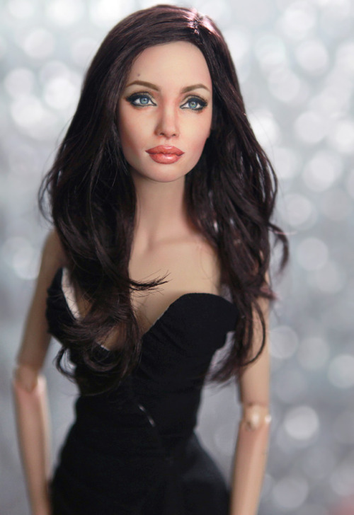 #AngelinaJolie #ooak #repainted #Doll by ncruz.com on eBay now for auction at: www.eb