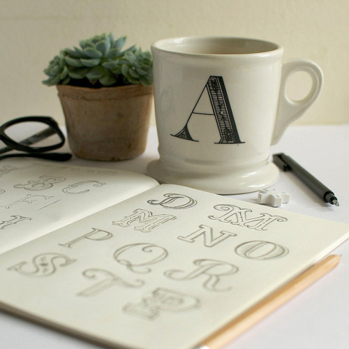 Alphabet Print Sketch by Alexandra Snowdon on Flickr.