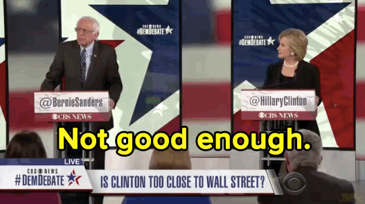 micdotcom:  Watch: Bernie Sanders slams Hillary Clinton for her stance on Wall St.