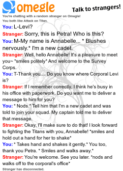Talking to a stranger  I&rsquo;m enjoying too much roleplay, for God&rsquo;s sake!