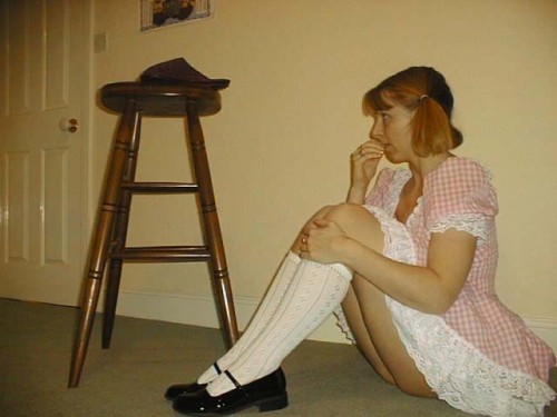 tradcp44:  The lovely Liz. Slippered her myself. The last time her bottom was glowing thru her Pj’s