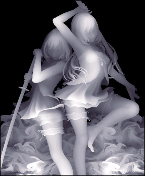 taktophoto:  Monochromatic Paintings Feature Layers of Raw Emotion