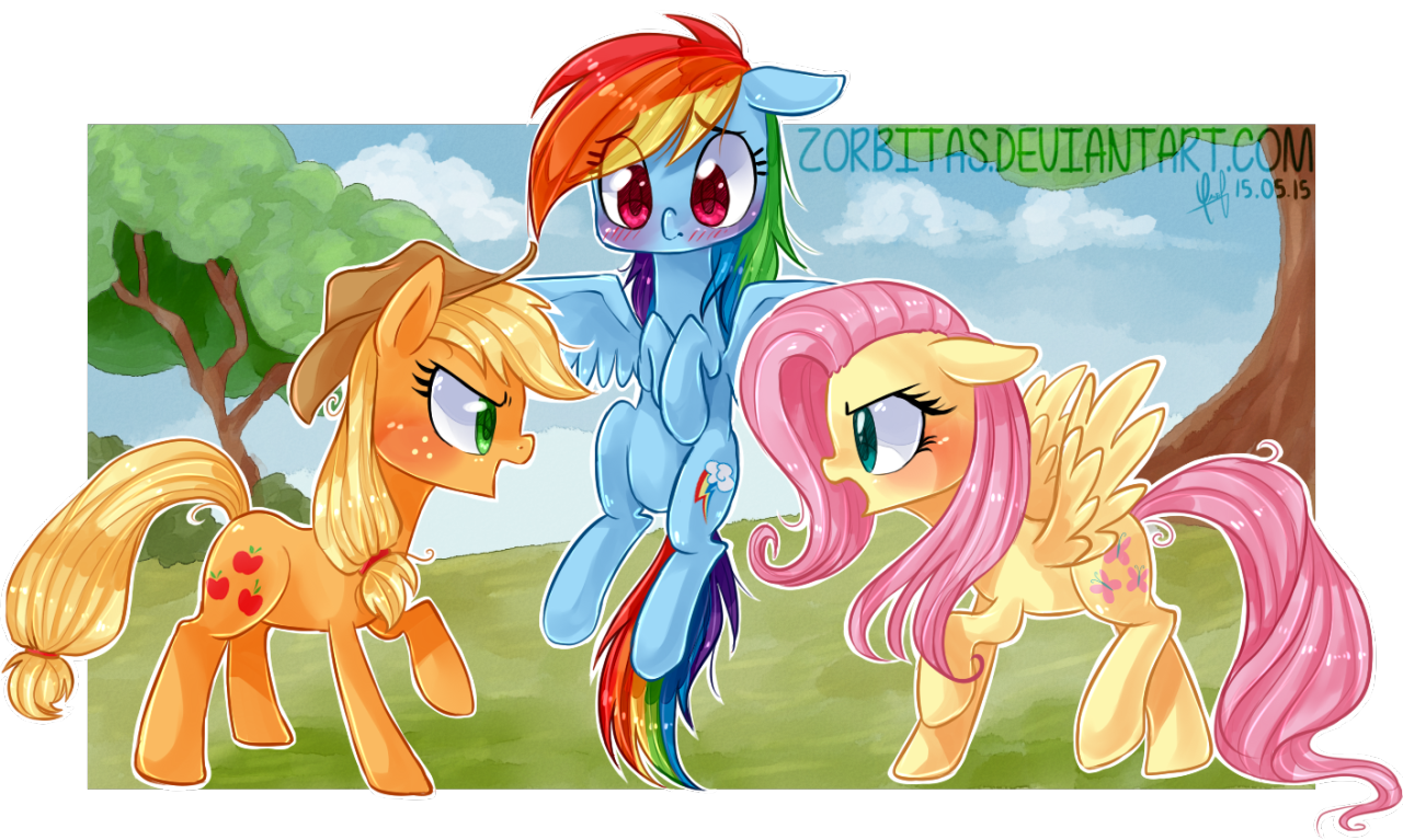 mylittlefanart:  Appledash or Flutterdash? by Zorbitas    Flutterdash all the way!