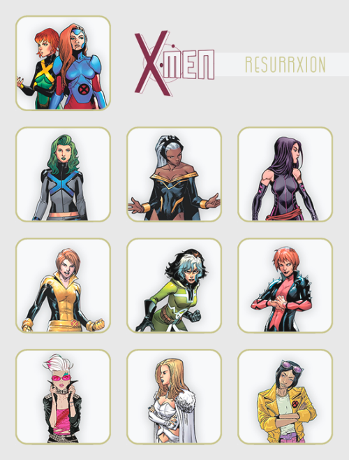 eyesofamaranthine: X-Men ± Because the best X-Men are women Phoenix → Jean Grey Polaris 