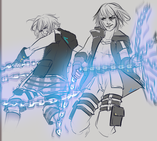 tharenia:  everything is exactly the same except riku’s keyblade transforms into a magic chain that he beats hearless withbonus: kairi with a chainsaw because why the heck not
