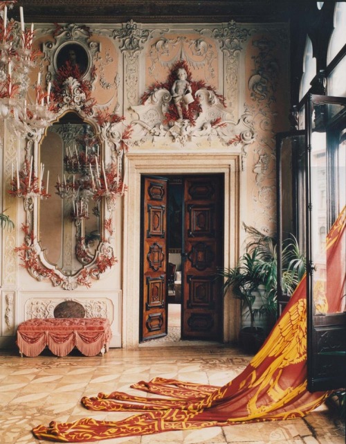 lavittoriadivictoria: The coral ballroom of the Palazzo Brandolini.