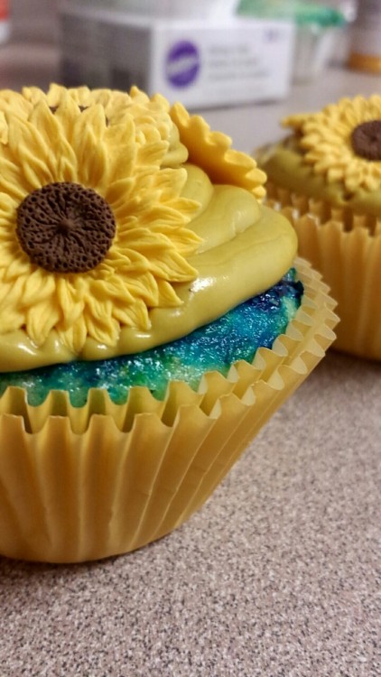 cutedessert: slvrwind: screwtoothed: Van Gogh cupcakes I made for abrookec ’s birthday today. 