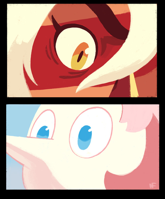 loopy-lupe: I redrew a couple utena fight scenes with pearl and jasper for fun but