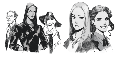 phobso:Some of my bw sketchesCharacters of my comics and Sauron