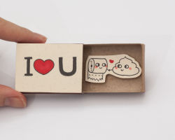 wnq-writers:  culturenlifestyle:Quirky &amp; Cute Matchbox-Cards Help You Profess Your Love Inspired by greeting cards, gift boxes and all things miniature, these tiny “cards” are handmade from real matchboxes at the Brooklyn-based boutique shop3xu.