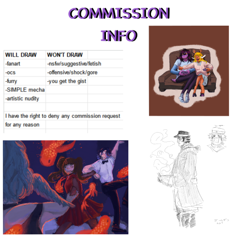 COMMISSION INFO!! (Always Open Unless Specified Otherwise)