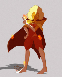 grumpyfaceblog:  23a-skidoo: New Gem!!! (I did this so very fast)  Really love this, especially your shading/coloring style! And nice job including her trademark sparkles! To all future Hessonite-fanartists: definitely don’t forget those! ✌️ 😁 ✨✨✨