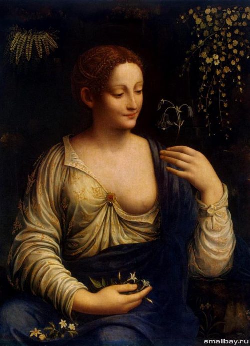 Flora (Colombina), Francesco Melzi Мельци Франческо. Флора (Коломбина), 1517-1521 Эрмитаж, Санкт-Пет