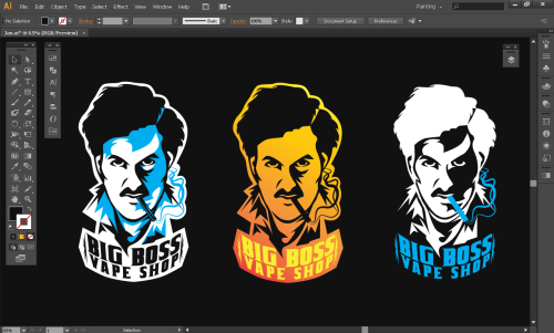 BIG BOSS Vape Shop 2014 logo, sticker and shirt design.