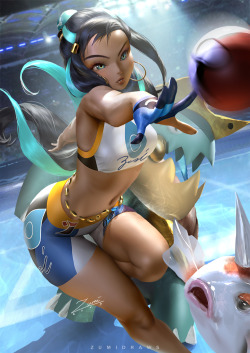zumidraws:  Jumping on the Nessa bandwagonXD  High-res version, nude version, psd and other goodies on Patreon: https://www.patreon.com/zumi   