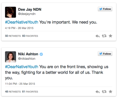 micdotcom:#DearNativeYouth is the beautiful hashtag all young Native Americans need to hear These an