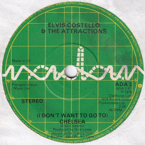 ELVIS COSTELLO AND THE ATTRACTIONS - (I Don’t Want To Go To) Chelsea 7" (1978/UK)