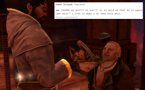 bubonickitten:Dragon Age II + text posts — Varric TethrasVarric &amp; Hawke’s friend