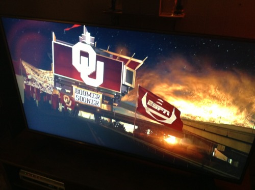 Screen shot i took last night while watching the OU game