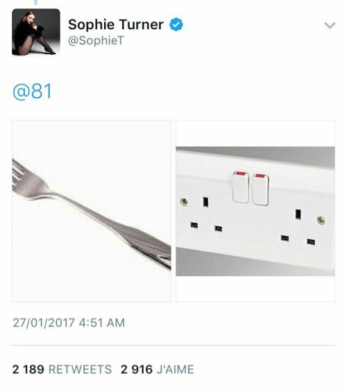 whawtwhohow:LMAO Sophie Turner is a fucking Queen!