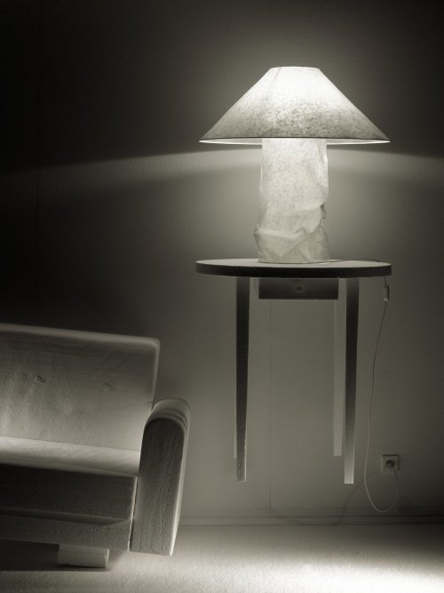 Tom Vack, photo of Ingo Maurer lamp, n.d.