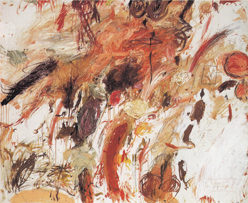 artist-twombly:Ferragosto V, 1961, Cy Twombly