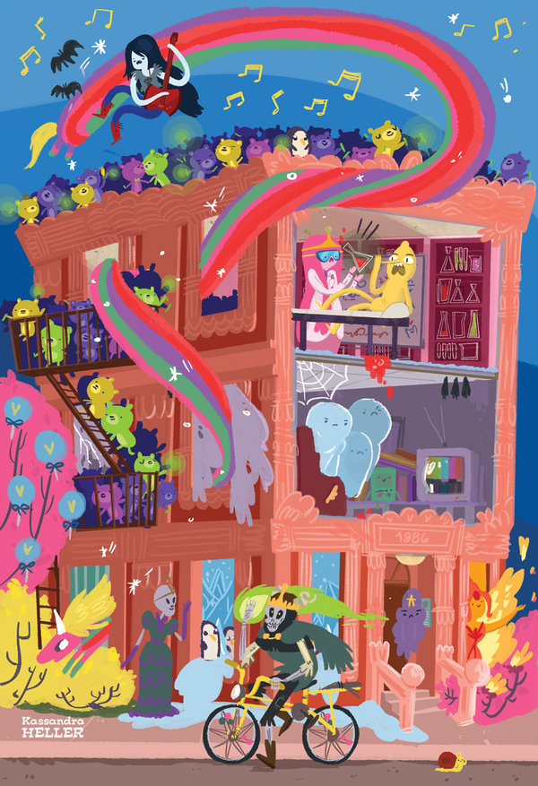 hora-de-aventura:  Adventure Time Illustrations Created by Kassandra Heller 