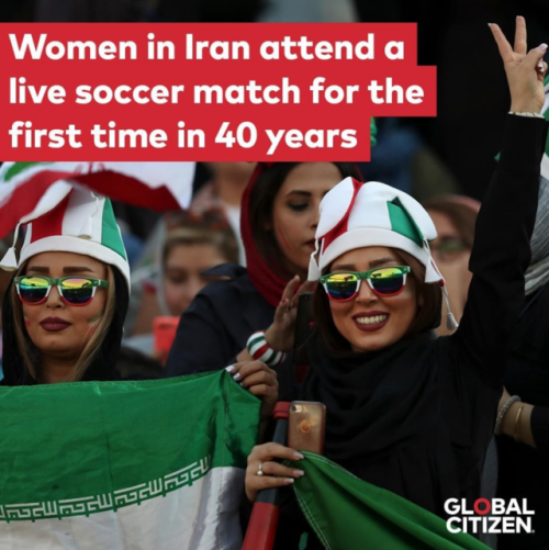 ranian women were allowed to attend a live stadium soccer match on Thursday for the first time in ab