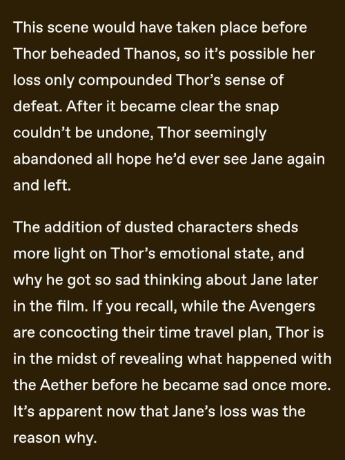 coolnerdynursingstudent: beheworthy: Was no one going to tell me that Jane died in the snap and was 