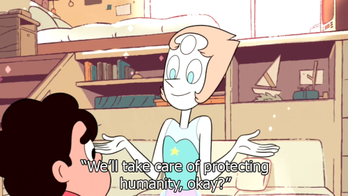 angriestofbirds:IM REWATCHING STEVEN UNIVERSE AND THE FIRST TIME WE EVER SEE PEARL SHE FUCKING SNAPS