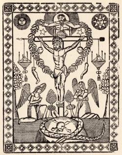 amorbidwitch:  The Crucifixion, Woodcut,