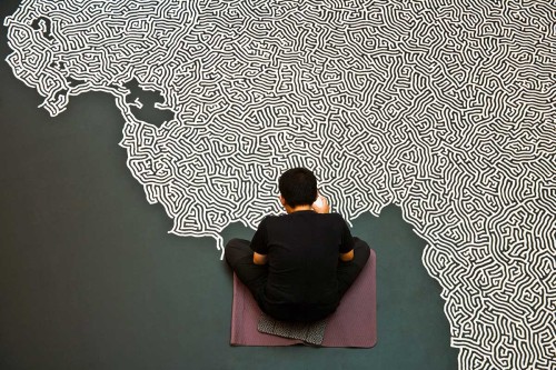 Return to the Sea: Saltworks by Motoi Yamamoto  Motoi is known for working with salt, often in the form of temporary, intricate, large-scale labyrinths. Salt, a traditional symbol for purification and mourning in Japanese culture, is used in funeral ritua