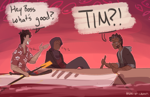 atlas-of-galaxies:so nice of the eye to give jon and basira a kayaking trip too haha :)