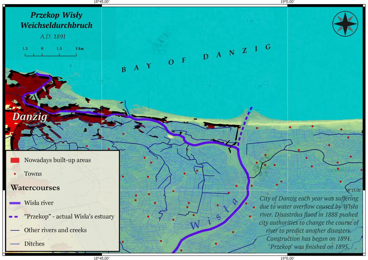 “Przekop Wisły” - Vistula River current change.