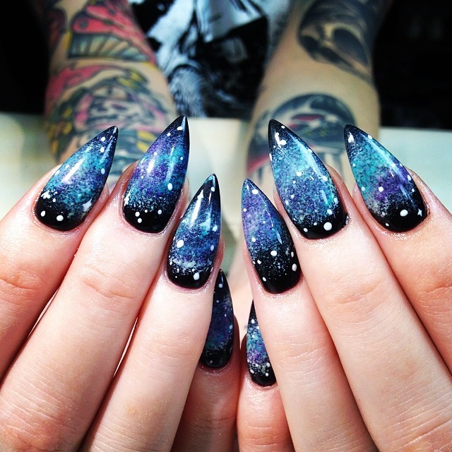 Galaxy nails for my girl @electrajean #acrylicnails #clarahnails #gelpolish #gelnailart #melbournenailart #nails #nailart #nailswag #nailartmelbourne #nailartinmelbourne #galaxynails (at Clara H Nails )