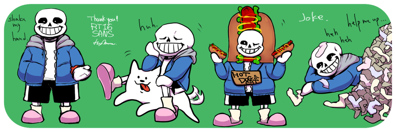 hatomame: RTされただけサンズを描くというタグのやつ