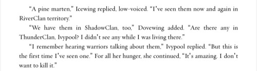 Is This The First Time A Warrior Cat Has Not Wanted To Kill A Potential Prey Animal Purely Out Of Admiration?