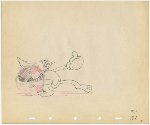 Silly Symphony - Toby Tortoise Returns directed by Wilfred Jackson, 1936Final animation drawing of M