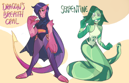 kofukechup: some monster fusions! &gt;:3 i was hoping to get these babes done be halloween but o