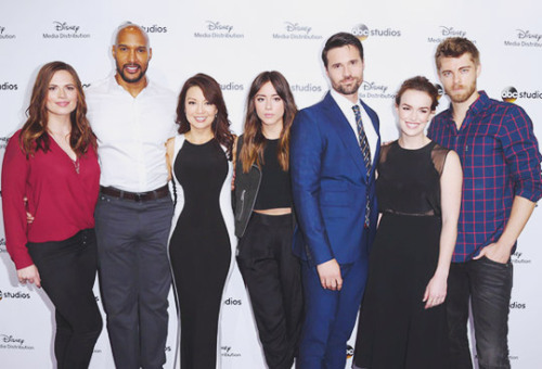 Cast members of Agents of S.H.I.E.L.D. and Hayley Atwell at Disney Media Distribution International 