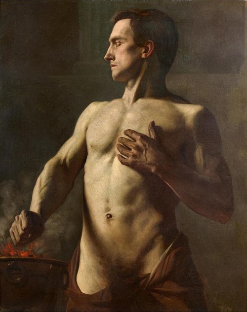 amare-habeo: Charles Gleyre (Swiss-French, 1806-1874) Mucius Scaevola, N/D Oil on canvas, 97 x 77 cm