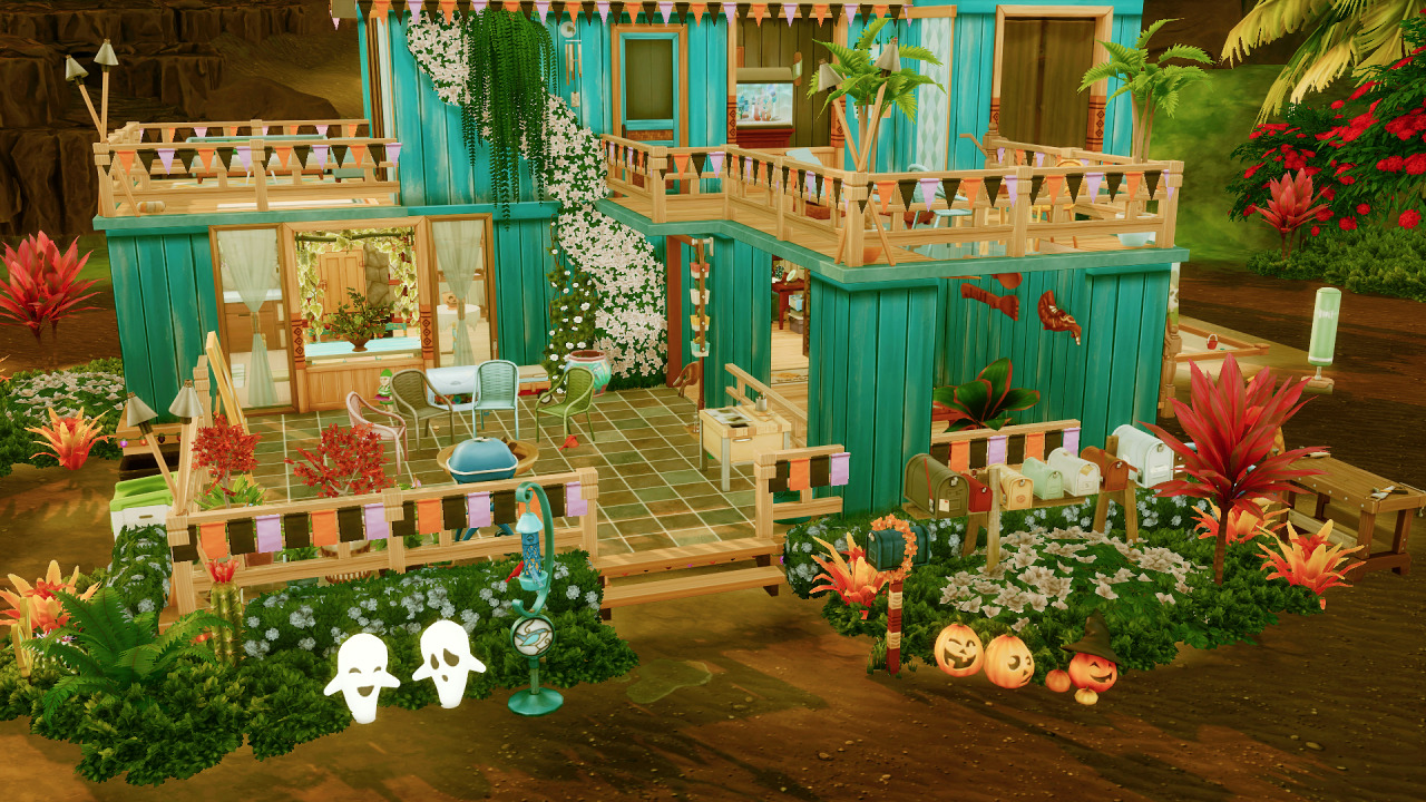 the layton house is decorated for halloween! #ts4#ts4 gameplay#postcardlegacychallenge #layton: gen 4 #maintenance