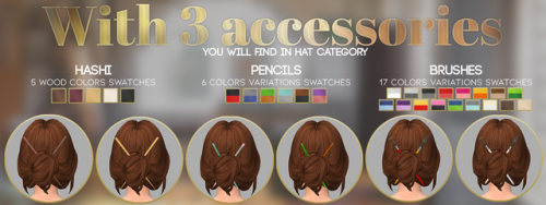 candysims4:candysims4:LISA HAIRThere’s two versions of this hair, one with bangs and other without.T