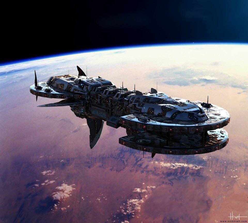 cinemagorgeous:  Sci-fi concept art by Nicholas Hiatt.