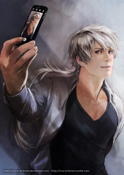 brilcrist:  Another Mystic Messenger fanart from me&gt;w&lt;“a selfie a day keeps the doctor away~” Sadly Zen’s route gave me diabetes…;w;