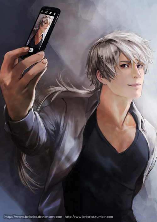 brilcrist: Another Mystic Messenger fanart from me&gt;w&lt;“a selfie a day keeps the d