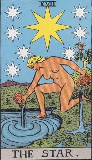 kmarx: The star tarot card brings renewed hope and faith and a sense that you are
